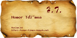 Homor Tímea névjegykártya