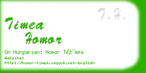 timea homor business card